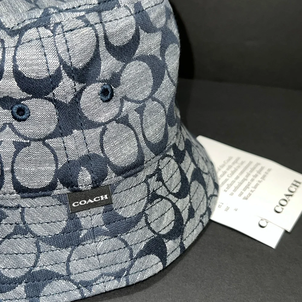Coach Blue Patterned Men's Hat - Picture 3 of 10